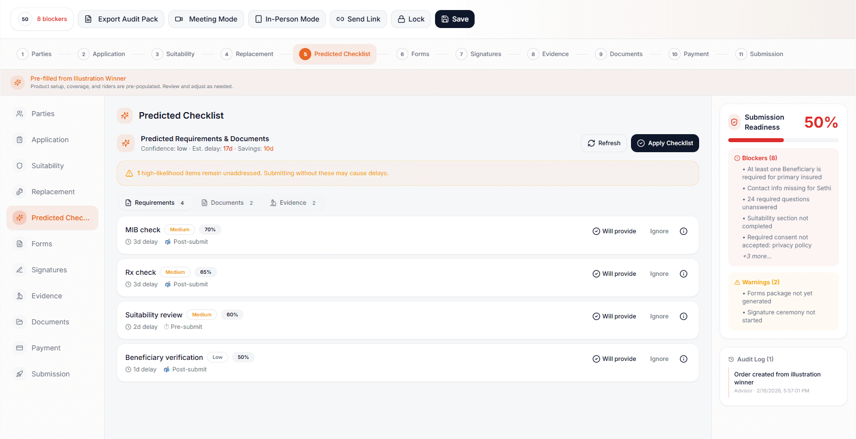 E-commerce transaction in the broking system